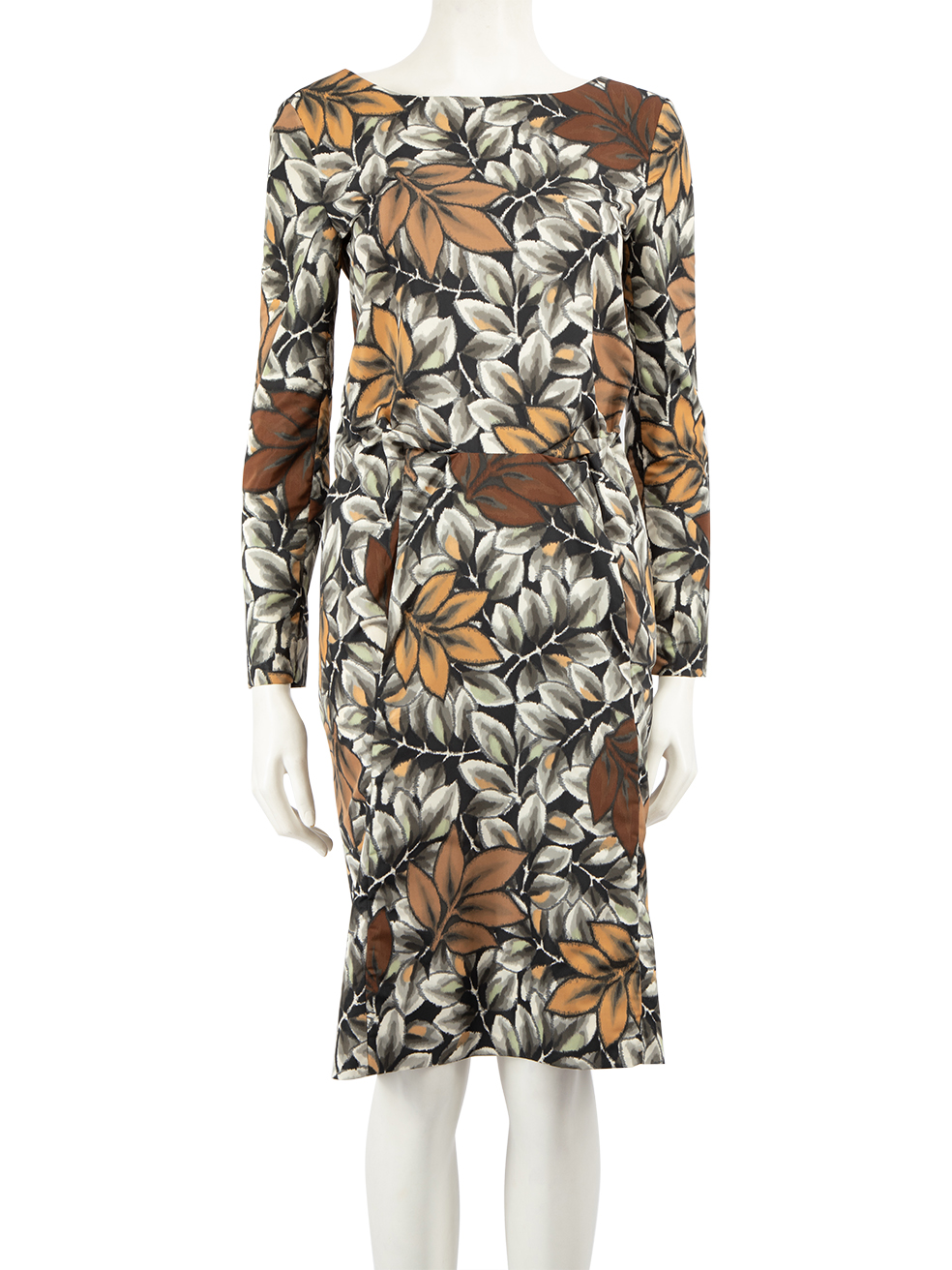 Marni Pre-Owned Leaf Pattern Knee Length Dress