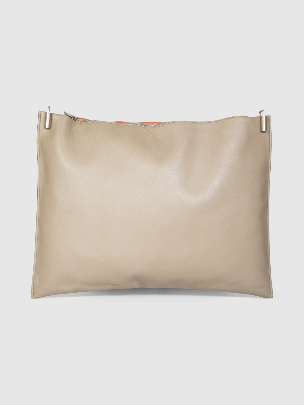 C�line Grey Leather Clutch Bag