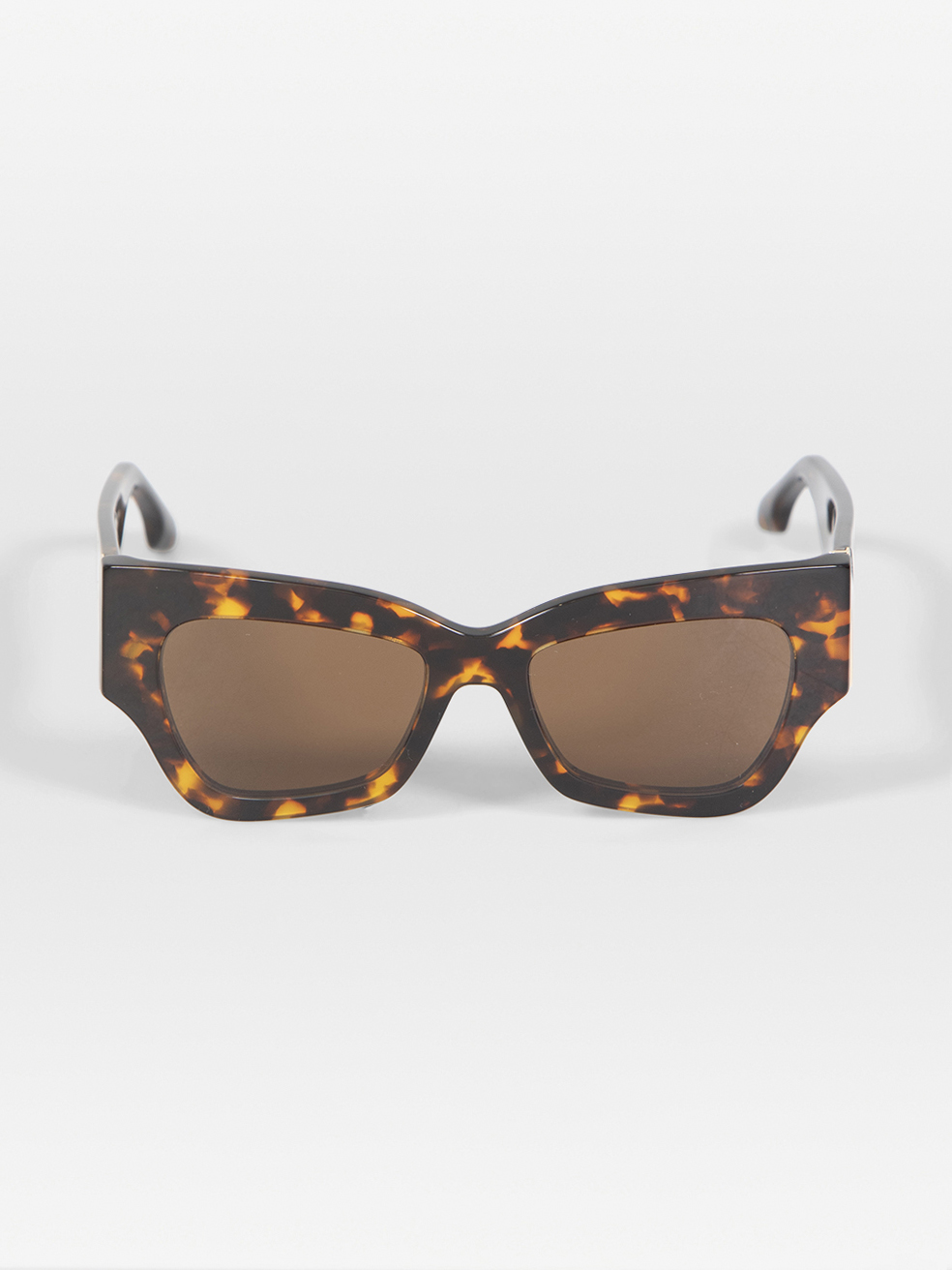 Victoria Beckham Dark Havana Butterfly Tinted Sunglasses