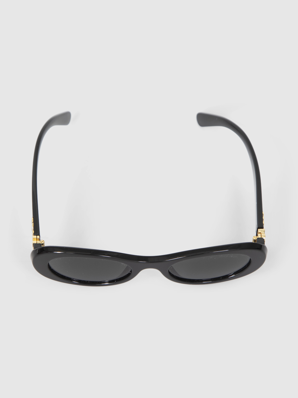 Miu Miu Black Acetate Oval Sunglasses