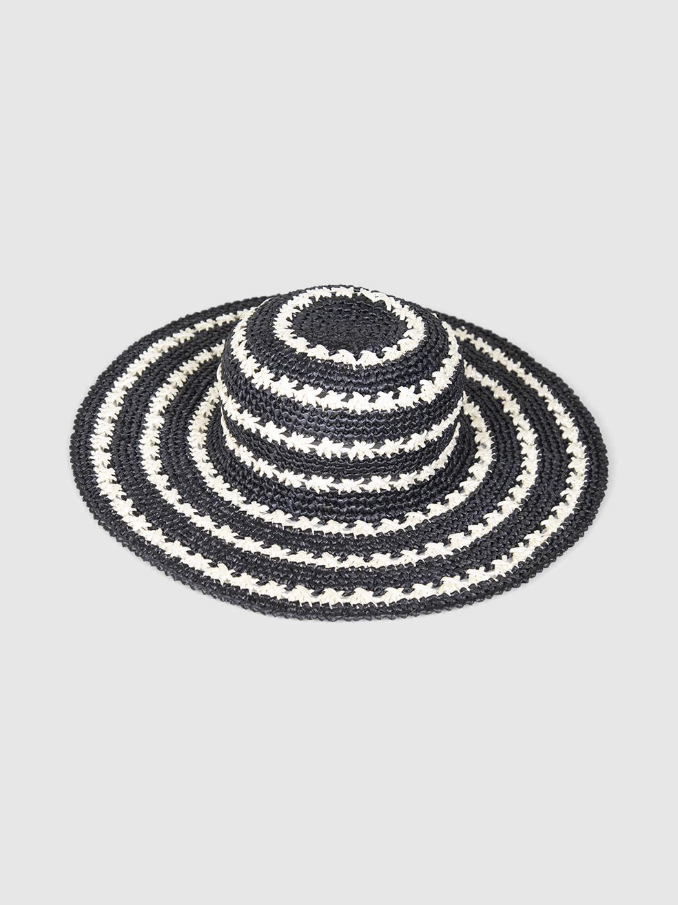 Prada Navy & White Raffia Sun Hat