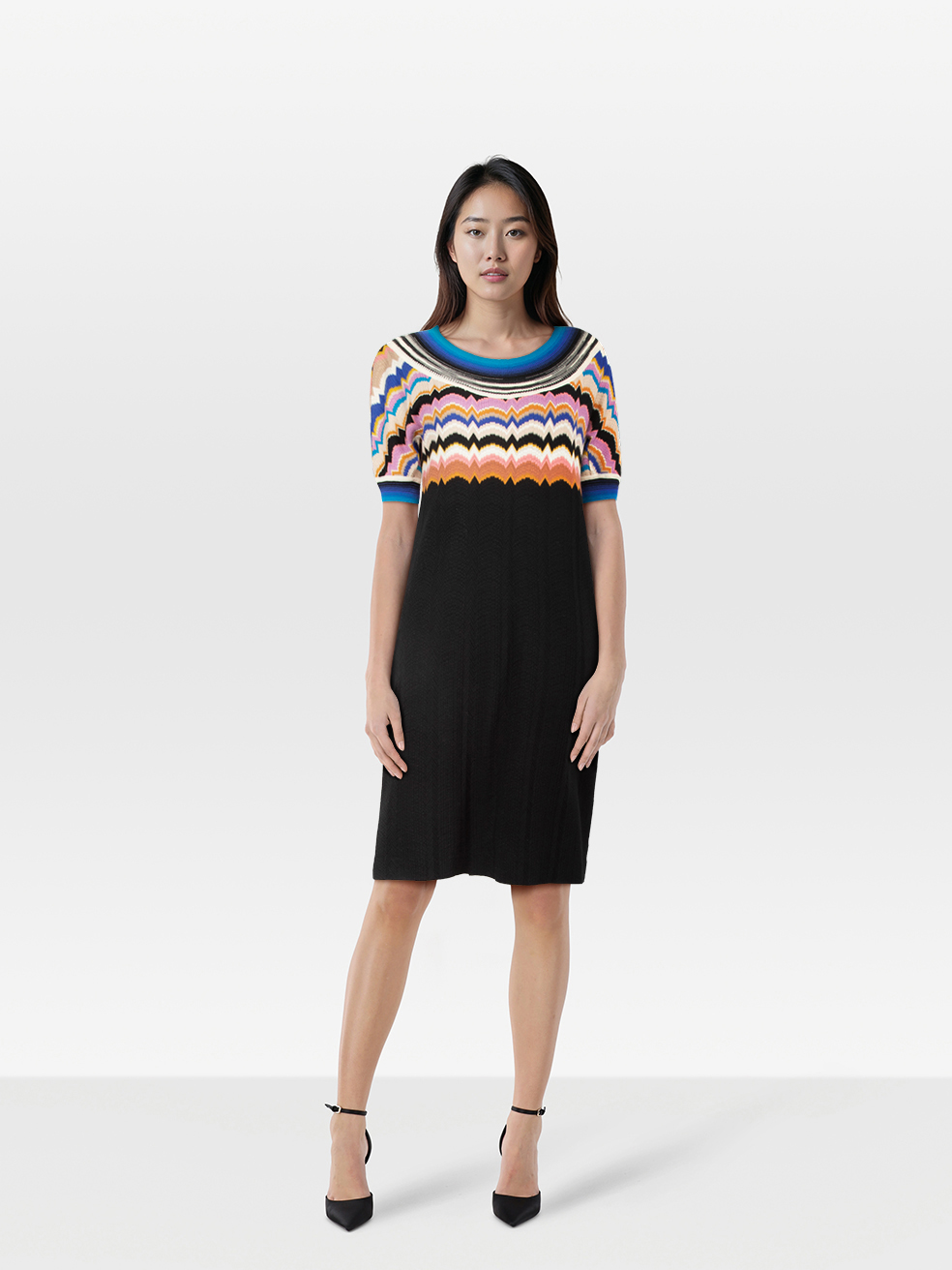 Missoni Pre-Owned Black Knit Knee Length Dress