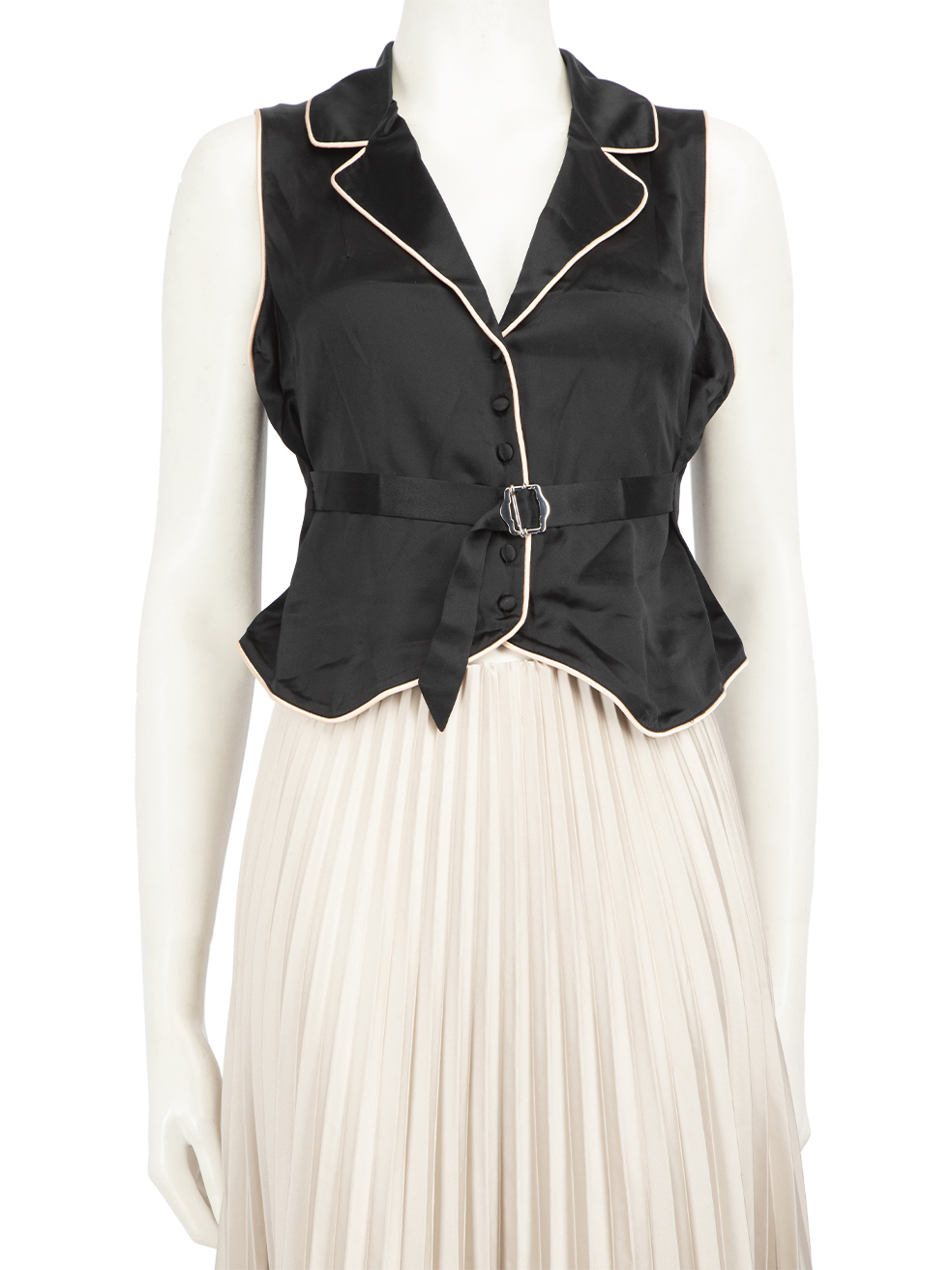 Agent Provocateur Black Silk Tank Top