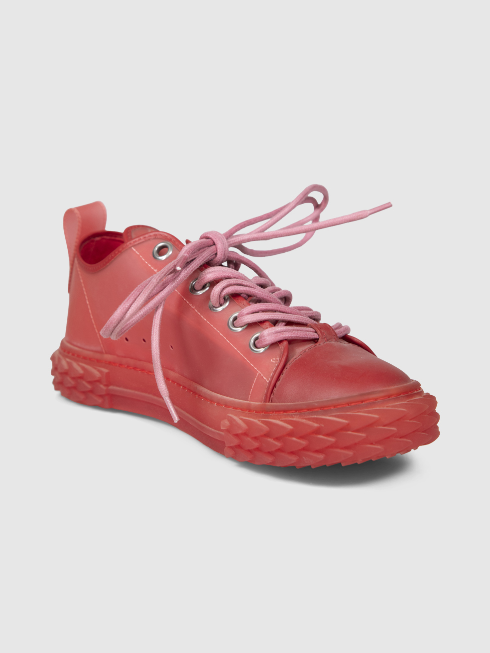 Giuseppe Zanotti Red Lace Up Blabber Trainers