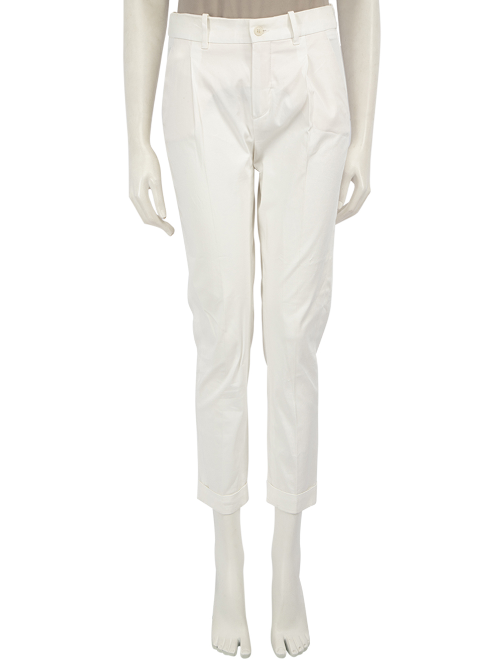 Loro Piana Pre-Owned White Slim Leg Tailored Trousers