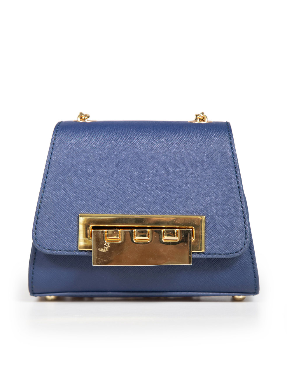 Zac Posen Navy Leather Mini Crossbody Bag