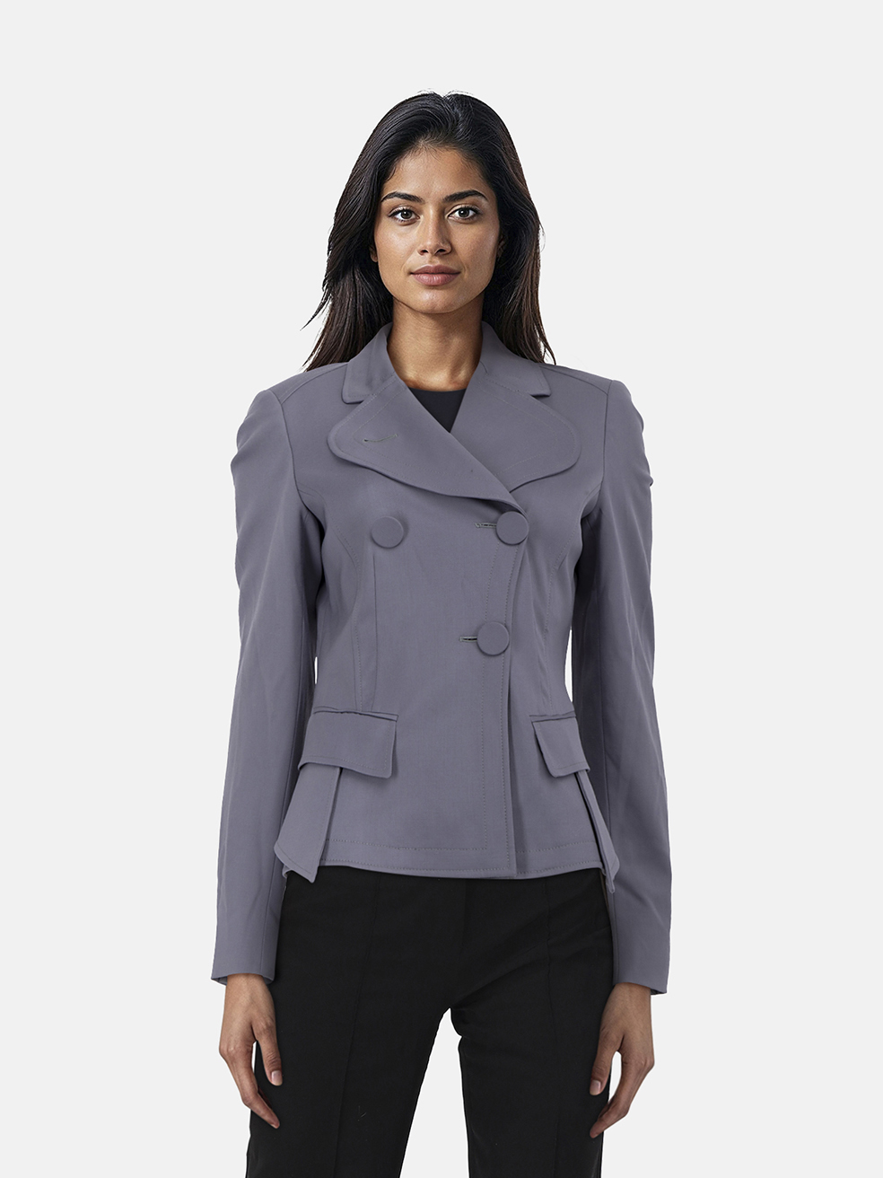 John Galliano Purple Wool Double Breast Blazer