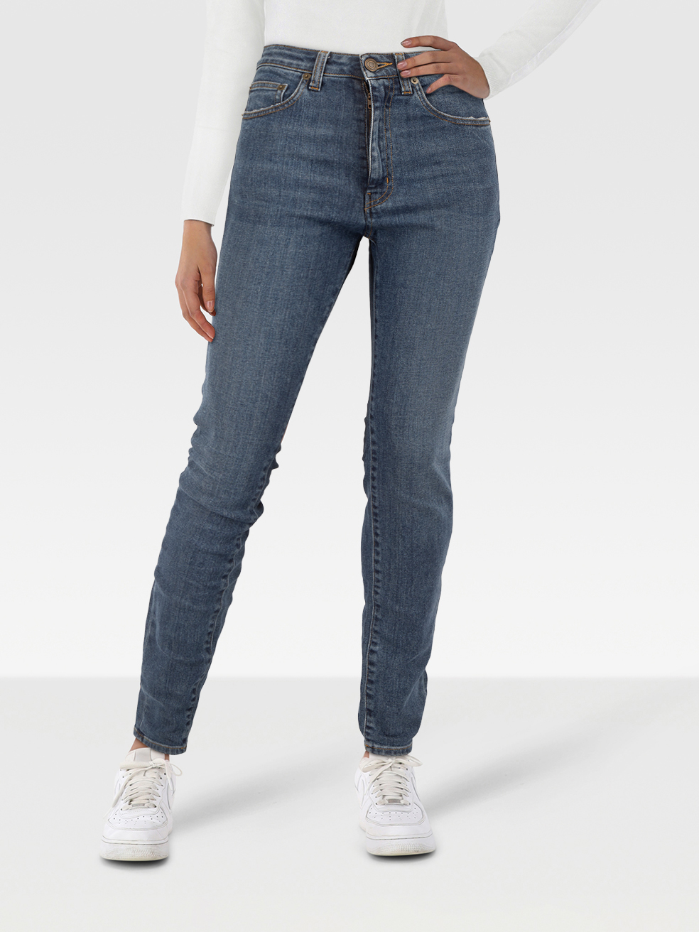 Saint Laurent Blue Skinny High Waist Jeans