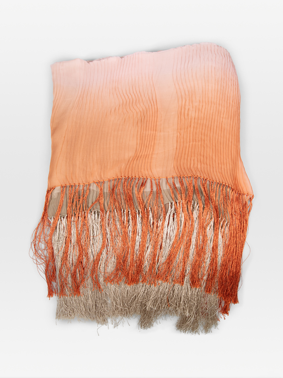 Valentino Garavani Pre-Owned Ombré Silk Pleated Shawl