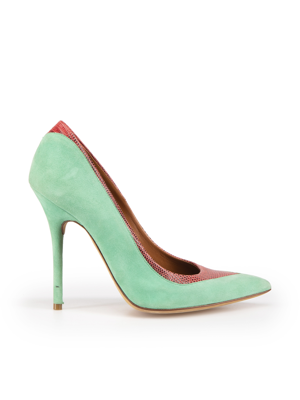 Malone Souliers Pre-Owned Green Suede Point Toe Pumps