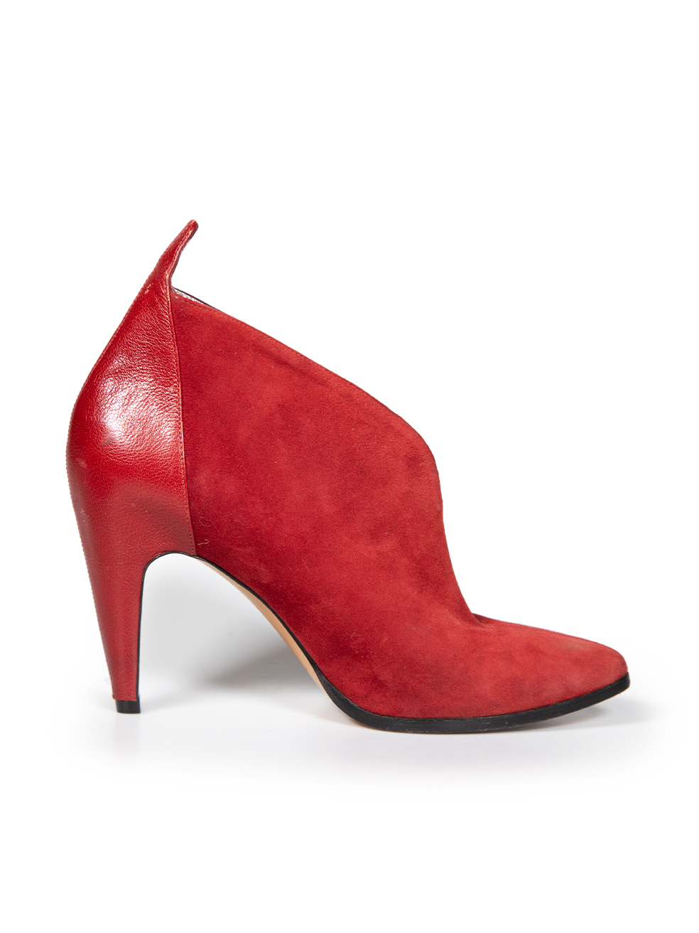 Givenchy Pre-Owned Red Suede Collared Pumps