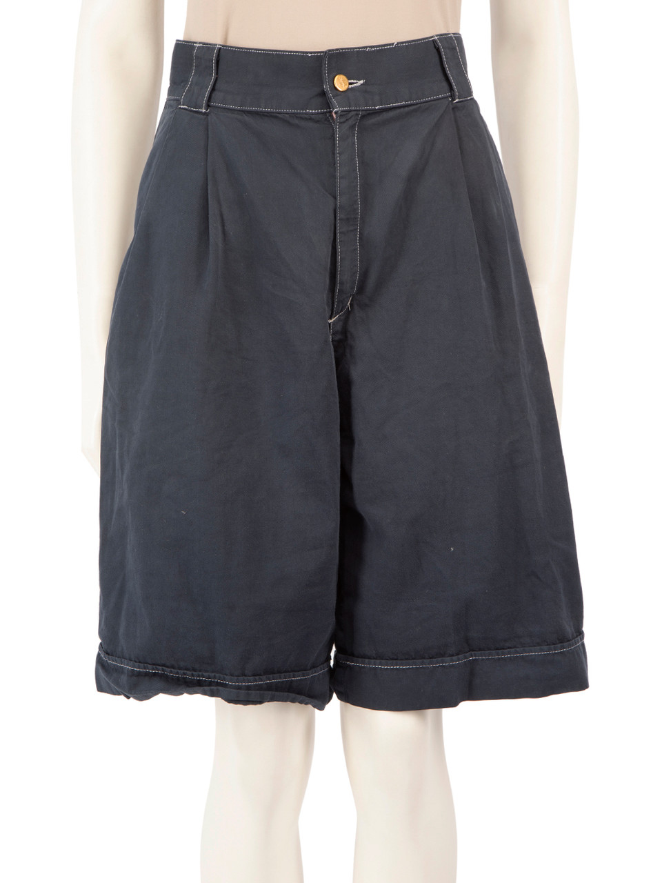 Saint Laurent Pre-Owned Vintage Navy Knee Length Shorts