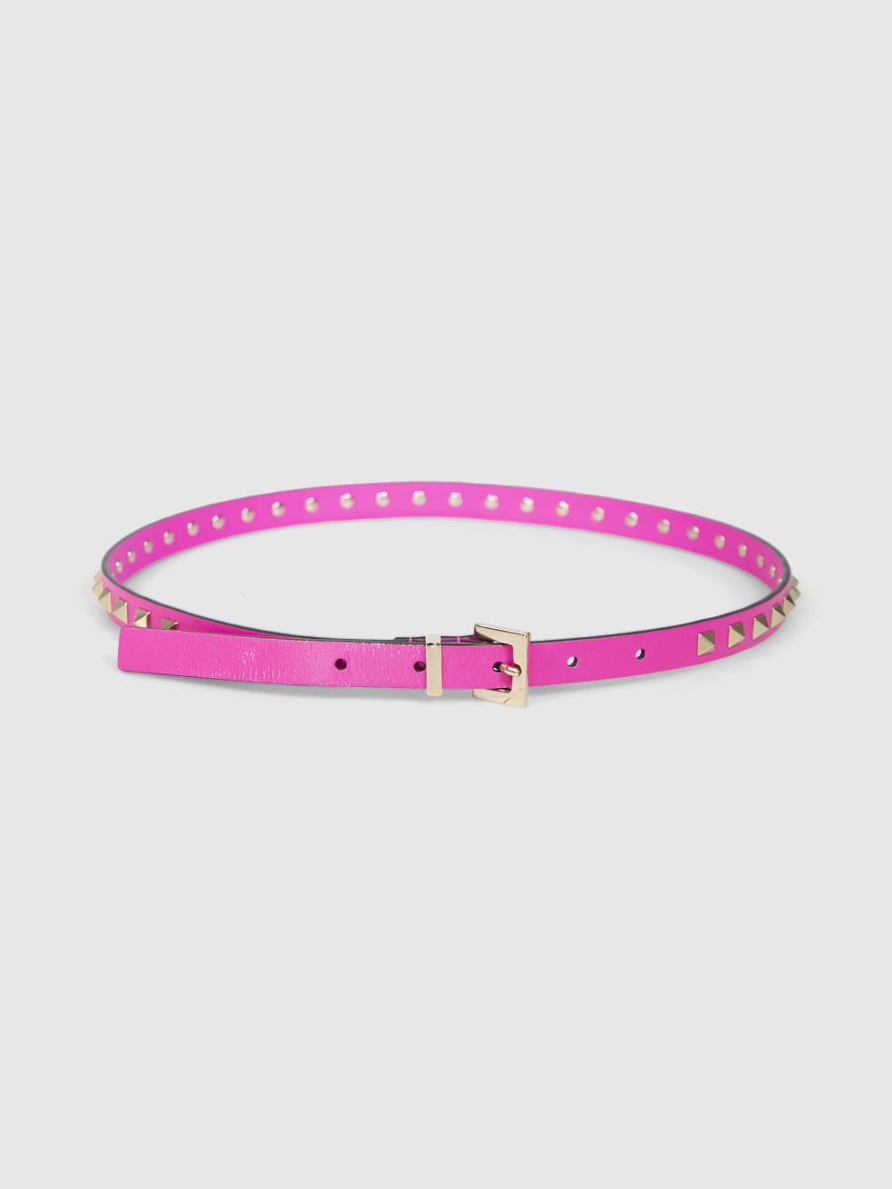 Valentino Garavani Pink Leather Rockstud Belt