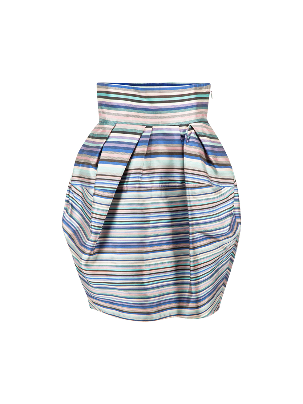 Dior Pre-Owned Silk Stripe Jacquard Mini Skirt