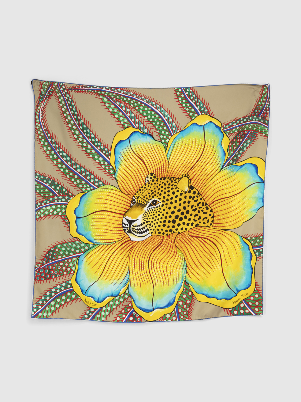 Herm�s Baobab Cat Silk Scarf