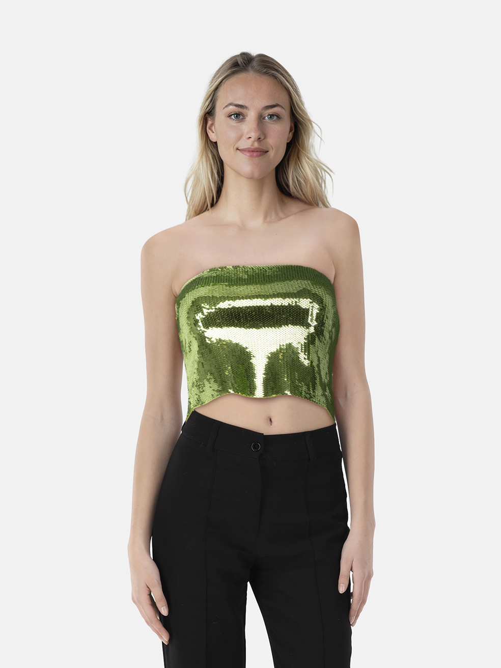 Loewe Loewe x Paula?s Ibiza Green Sequinned Tube Top