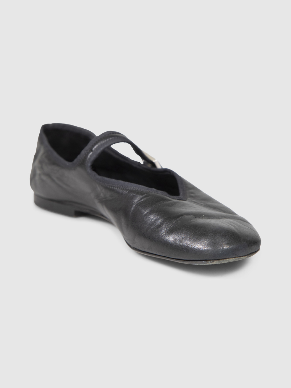The Row Black Nappa Leather Boheme MJ Flats