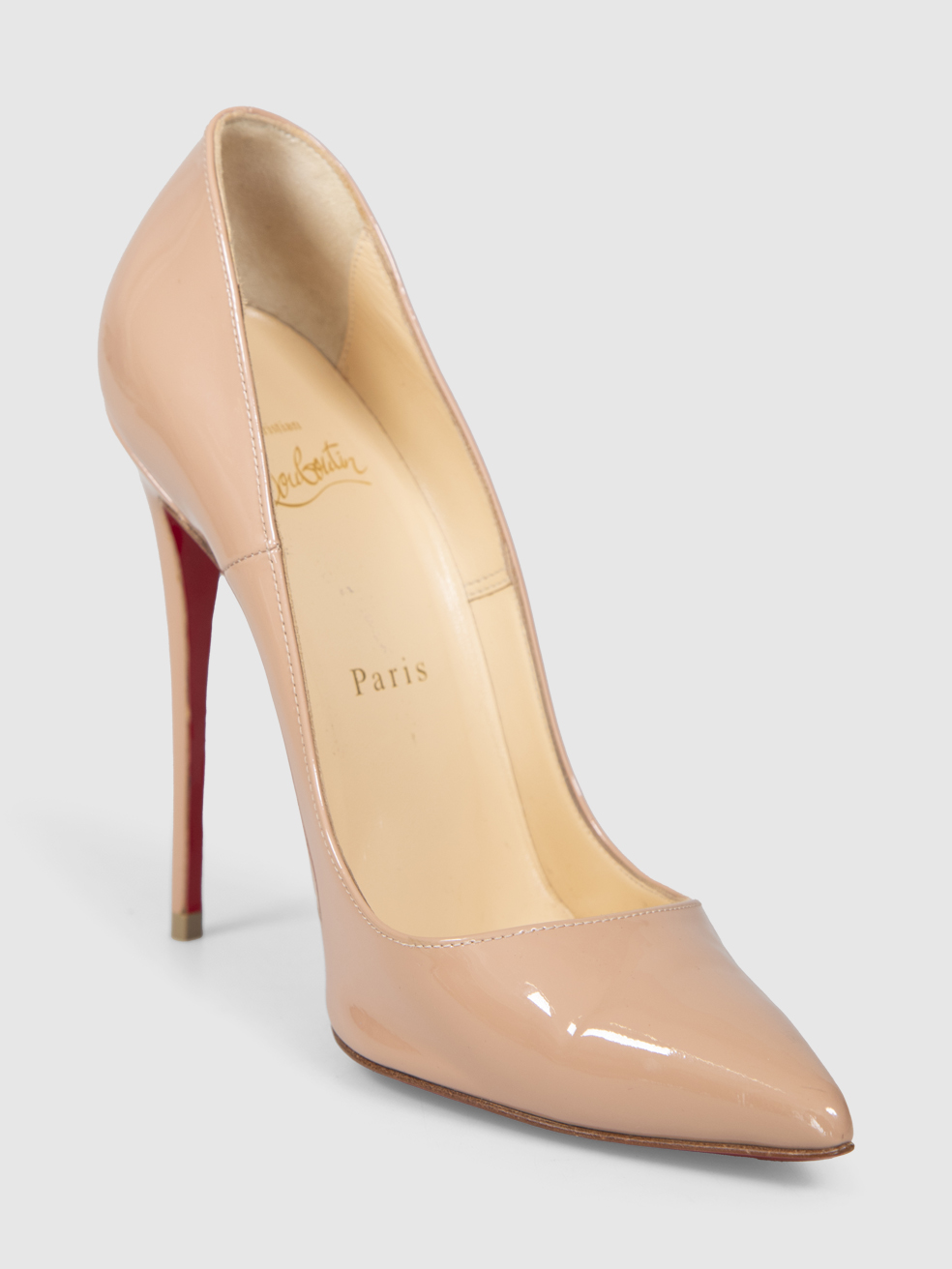 Christian Louboutin Nude Patent So Kate 120 Heels