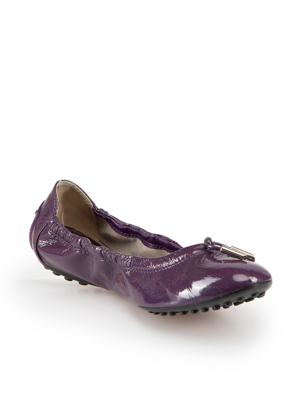 Tod’s Purple Patent Leather Driving Shoes