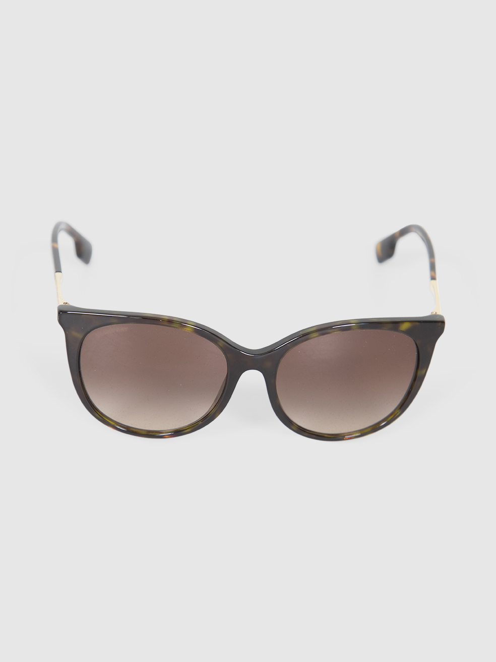 Burberry Women's Brown Tortoiseshell Gradient Round Alice Sunglasses