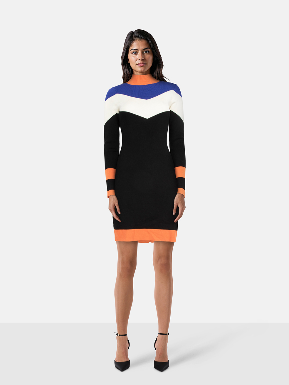 Karen Millen Panelled Knit Mini Dress