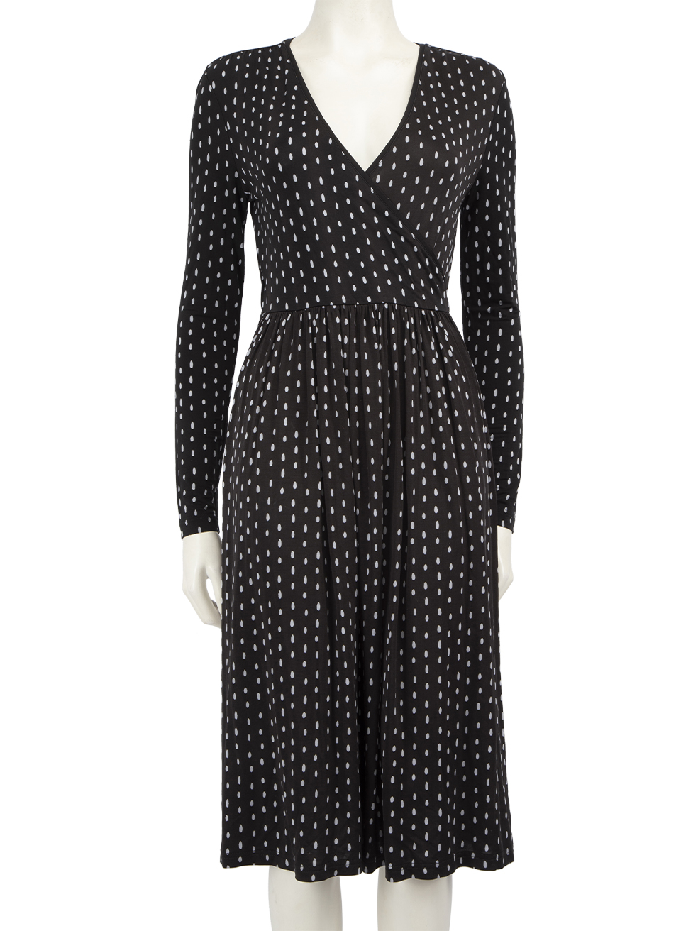 Stine Goya Pre-Owned Black Midi Polkadot Dress