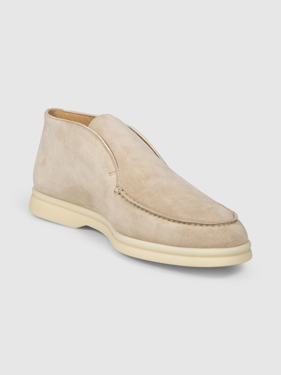 Loro Piana Beige Suede Open Walk Loafers