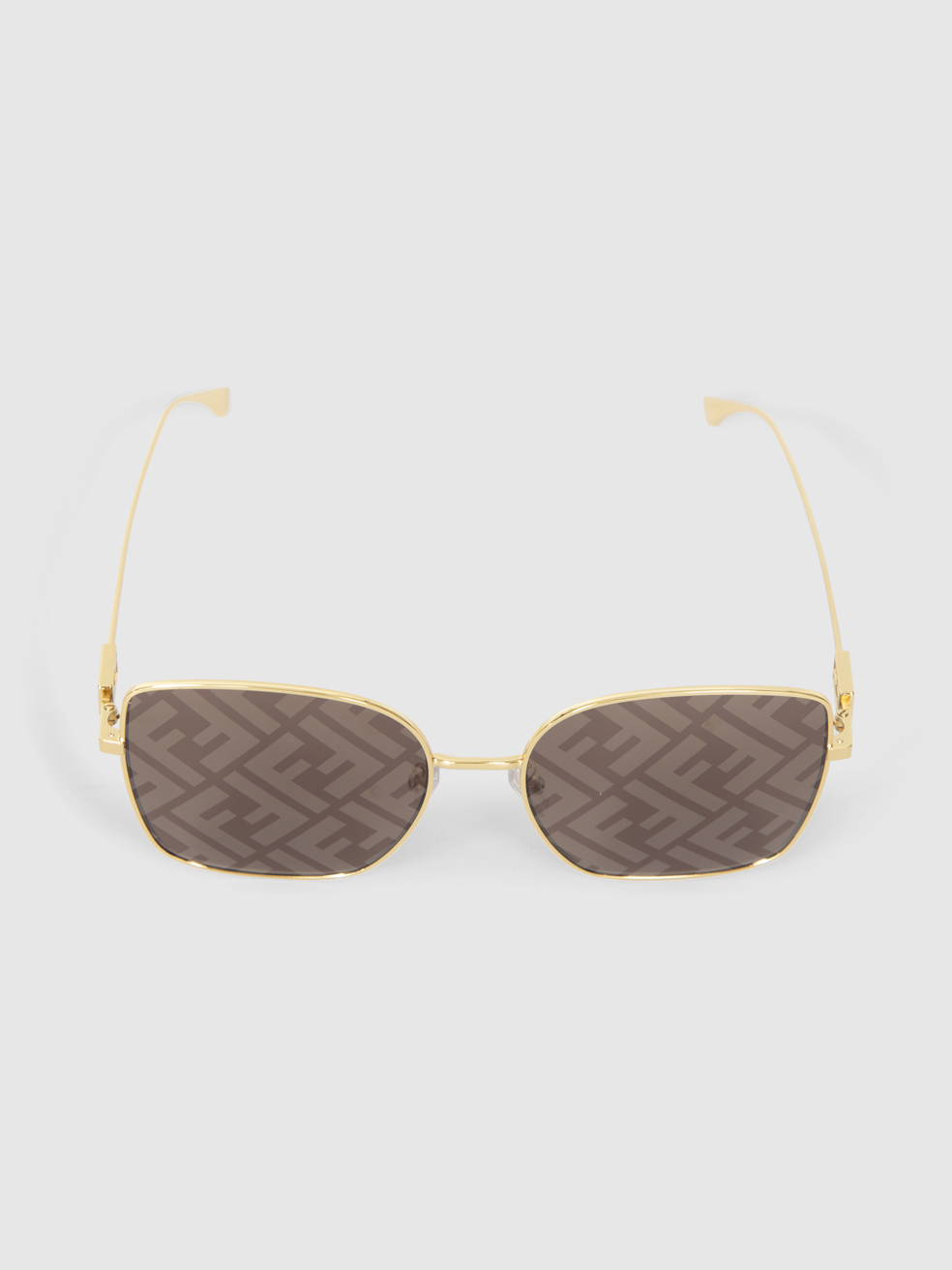 Fendi Brown FF Mirrored Sunglasses
