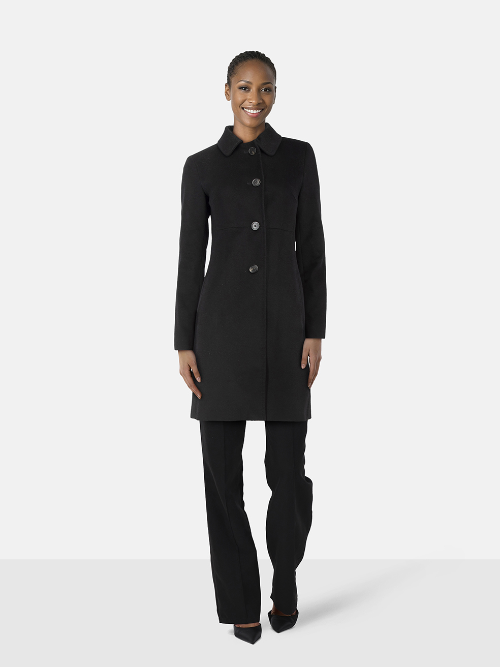 Max Mara Black Wool Long Coat