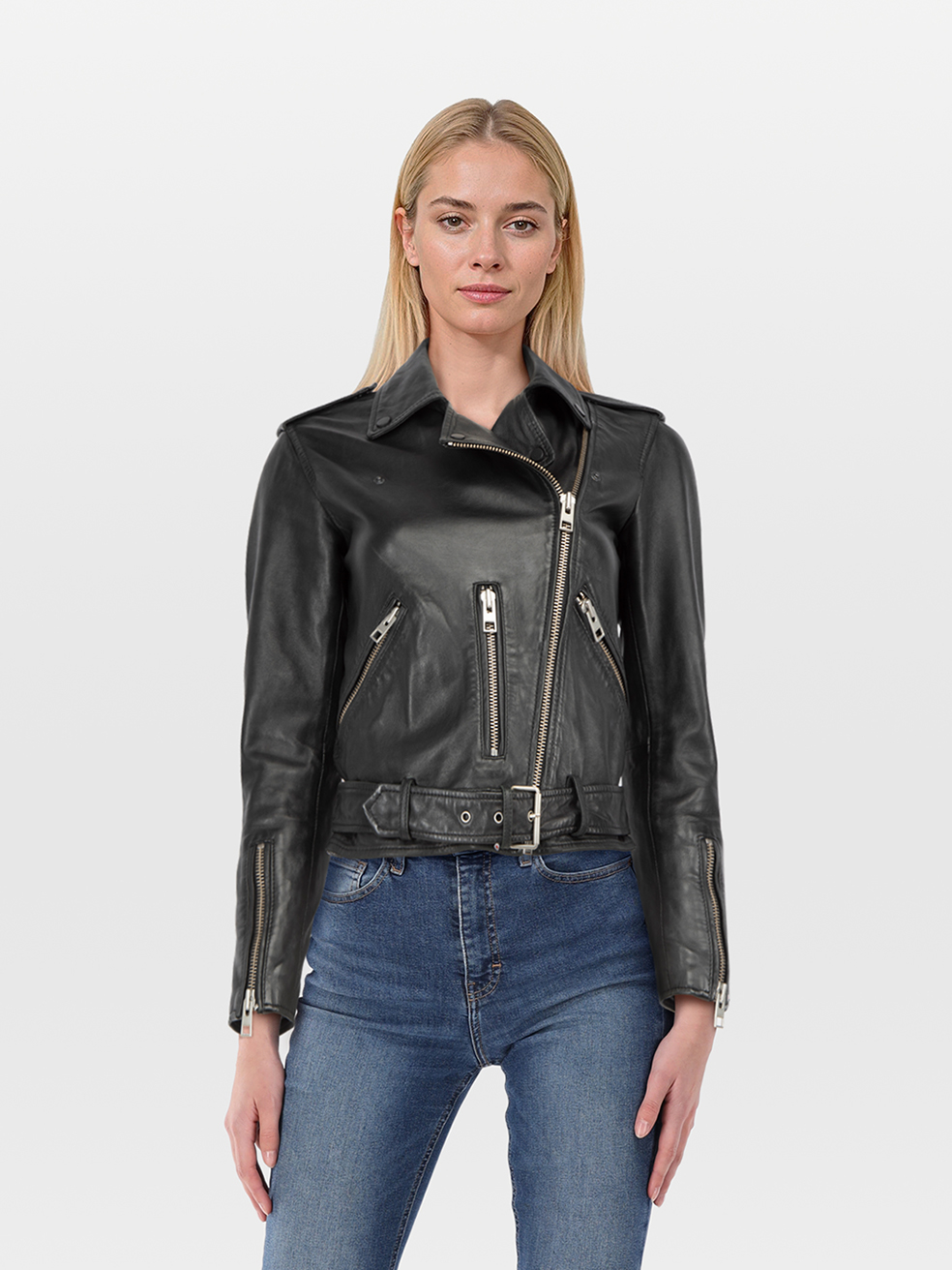 All Saints Pre-Owned Black Leather Balfern Jacket