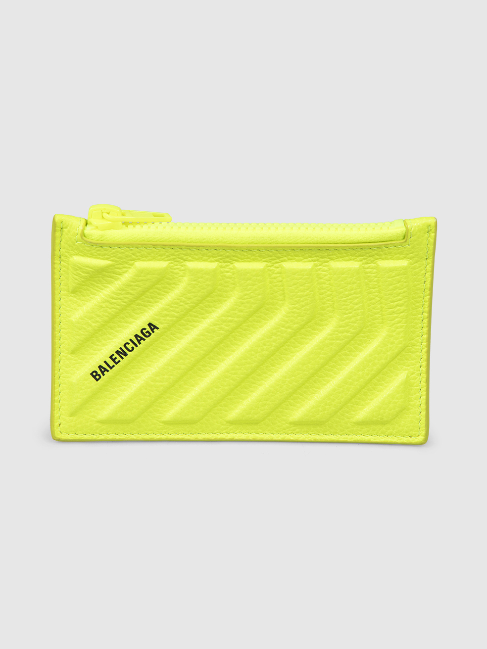 Balenciaga Yellow Leather Car Long Card Holder