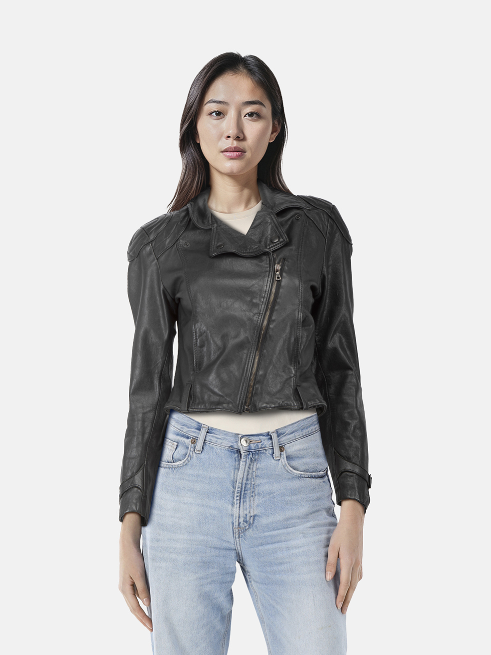 Acne Studios Black Calfskin Biker Jacket