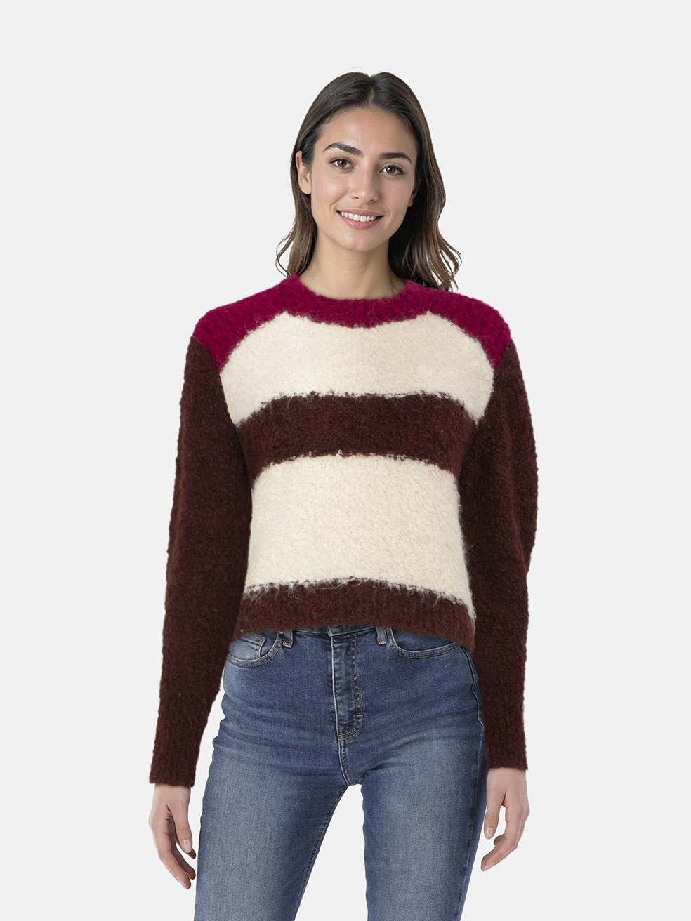 Isabel Marant Women's Multicolour Striped Mohair Knit Jumper