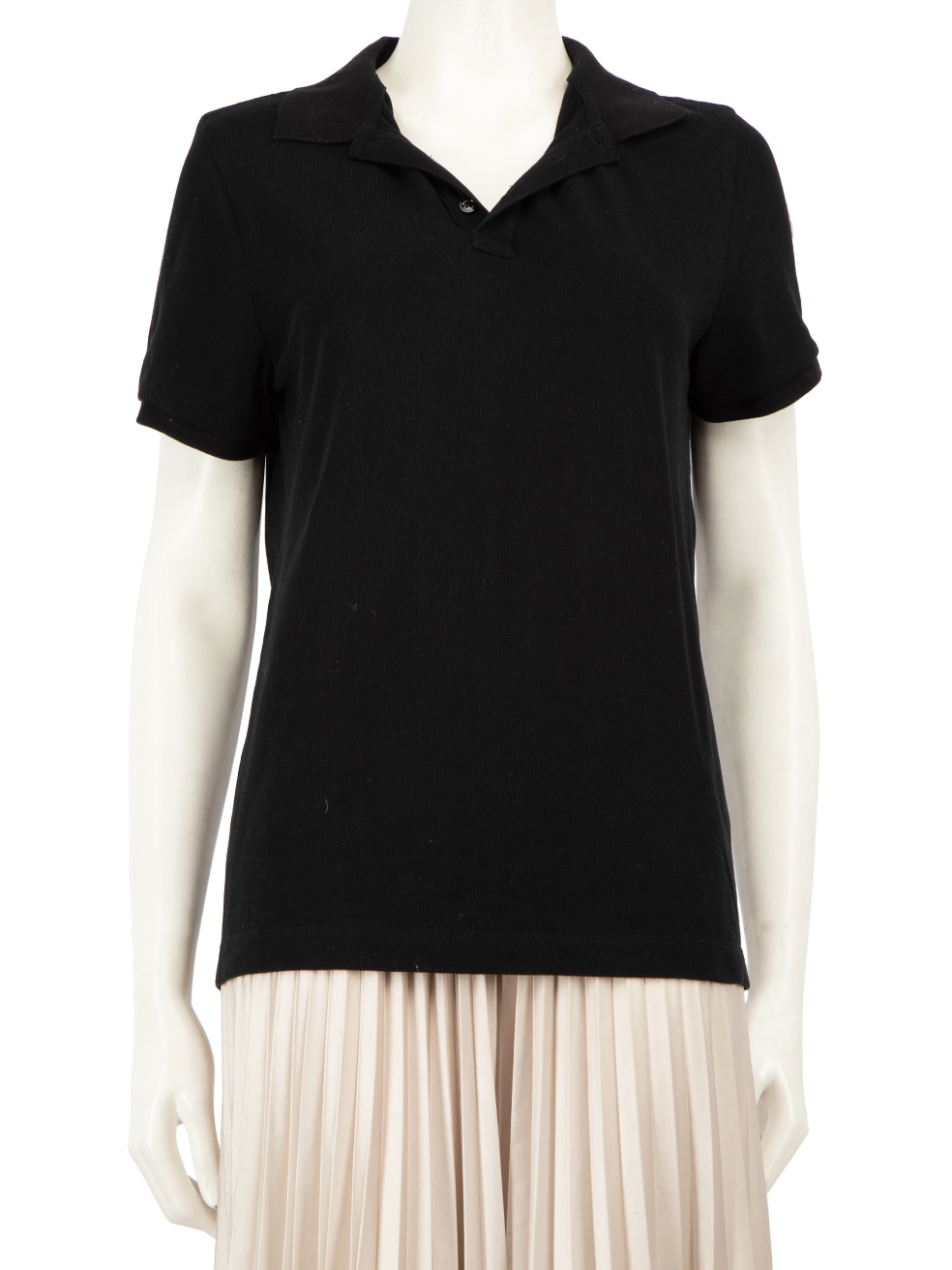 Moncler Pre-Owned Black Logo Detail Polo T-Shirt