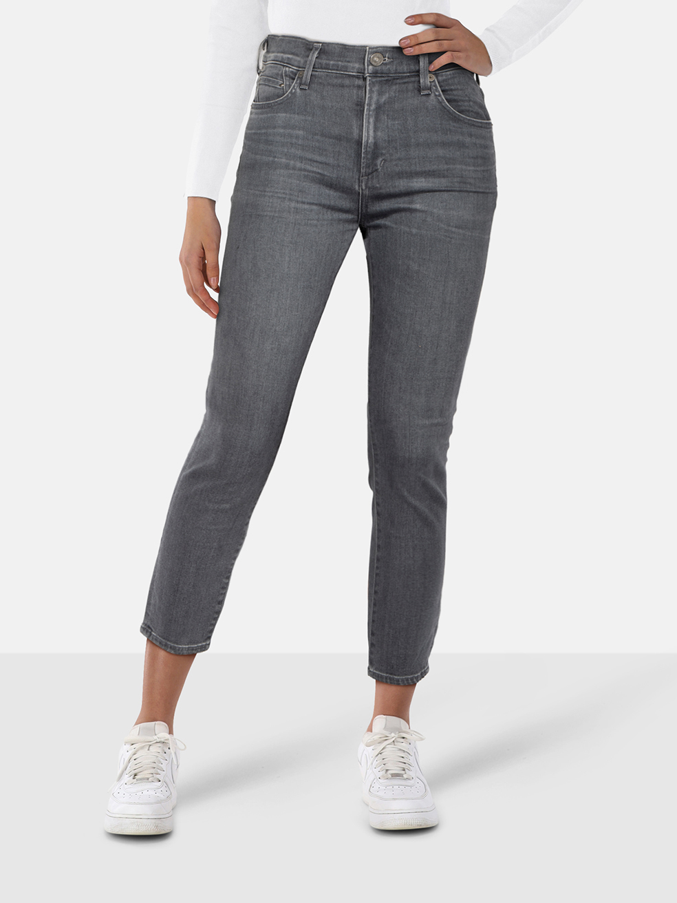 Citizens of Humanity Grey Denim High Rise Jeans