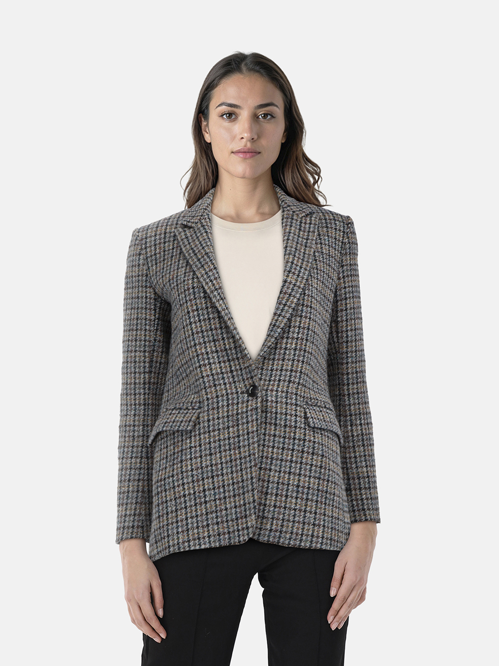 Sandro Houndstooth Wool Blazer