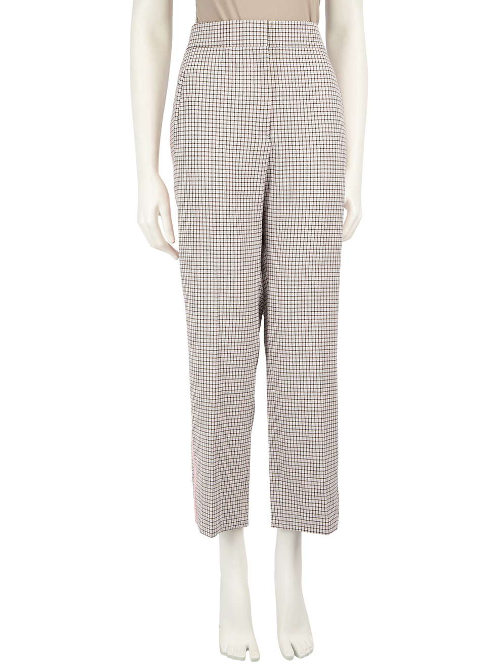 ME+EM Pre-Owned Side Tape Check Pattern Trousers