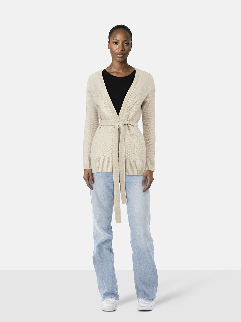 Altuzarra Ecru Wool Belted Cardigan