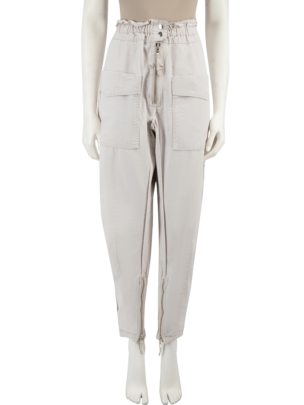 Isabel Marant Pre-Owned Isabel Marant Etoile Grey Elastic Waist Tapered Trousers