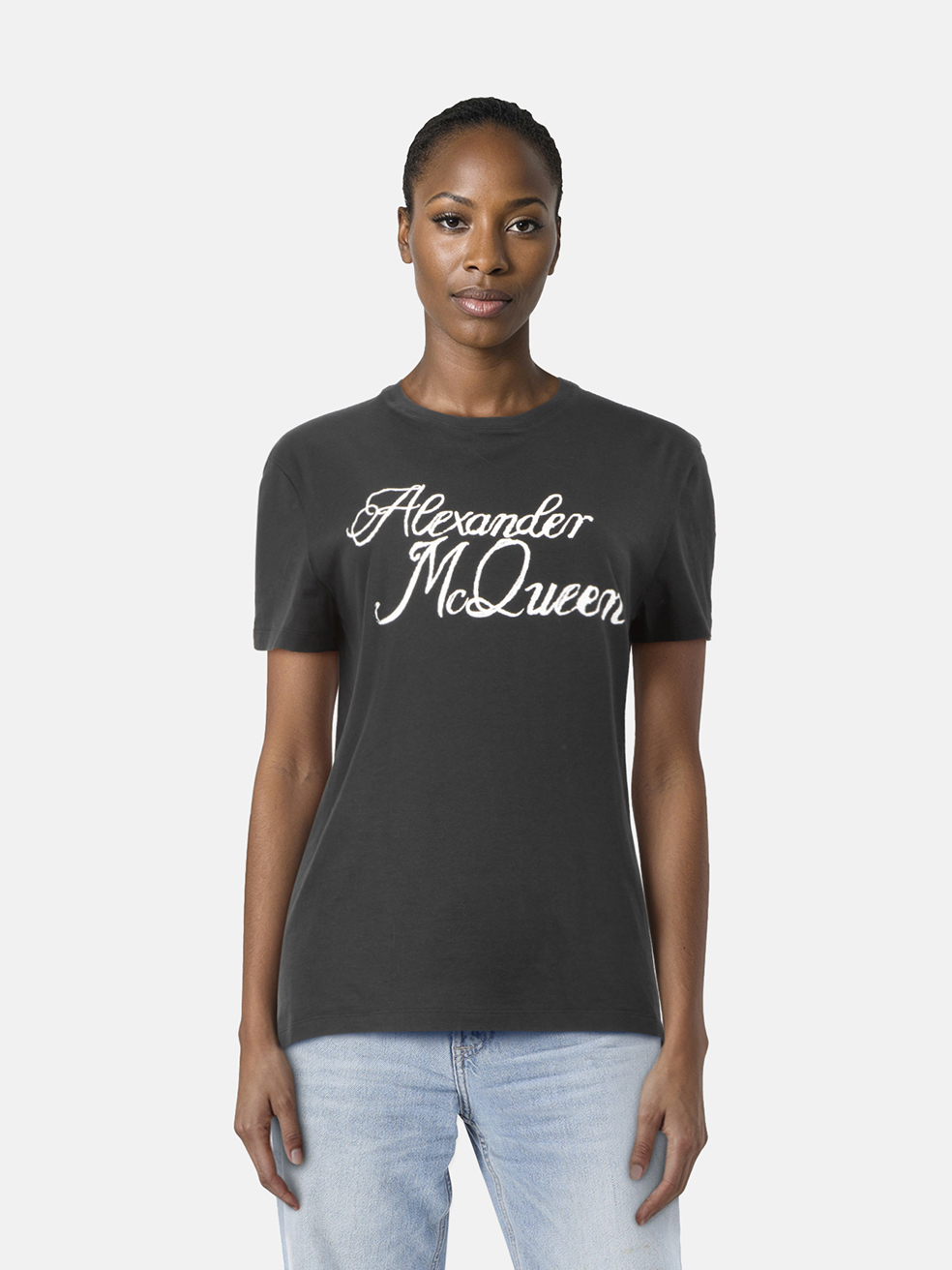 Alexander McQueen Black Logo Print T-Shirt