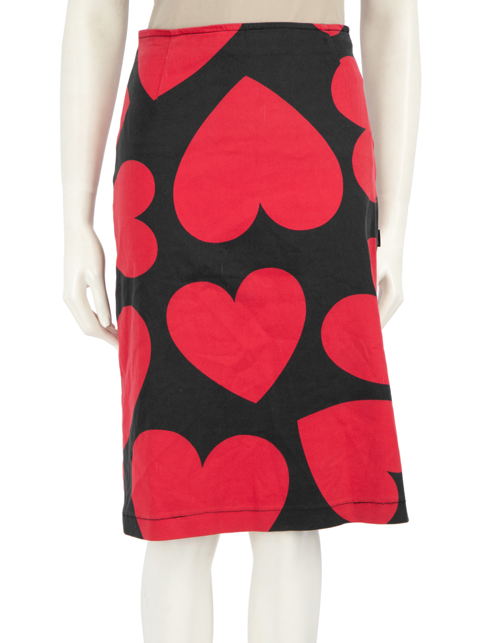 Moschino Pre-Owned Heart Print Knee Length Pencil Skirt