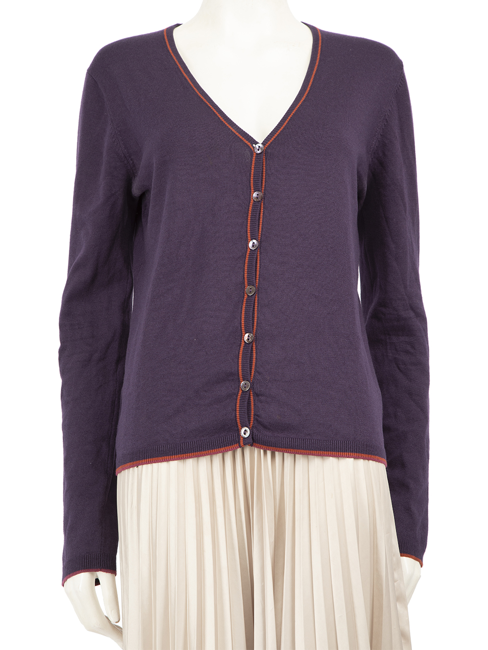 Etro Pre-Owned Purple Silk Cardigan