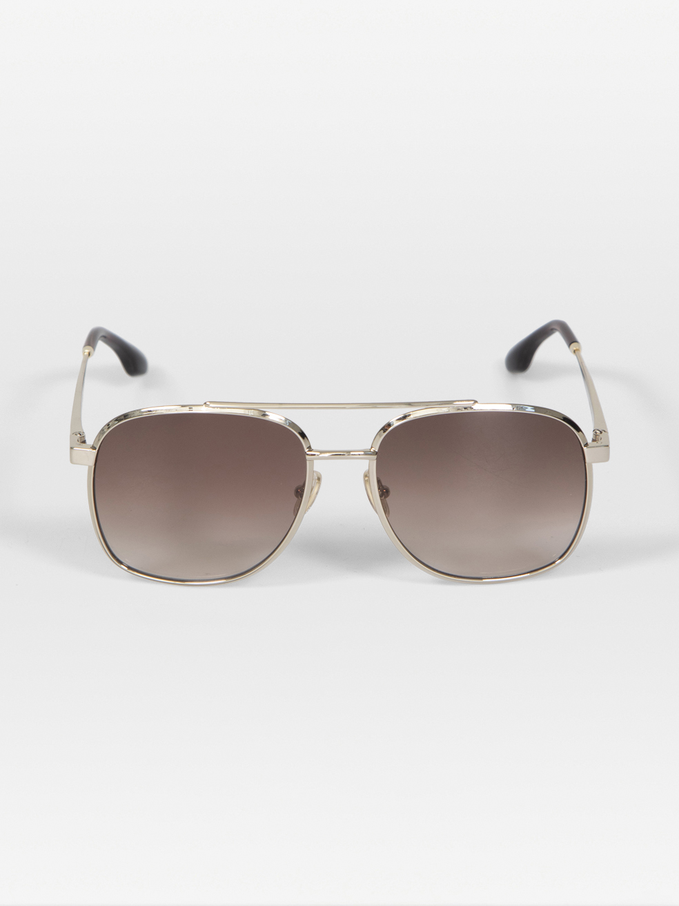 Victoria Beckham Gold Navigator Gradient Sunglasses