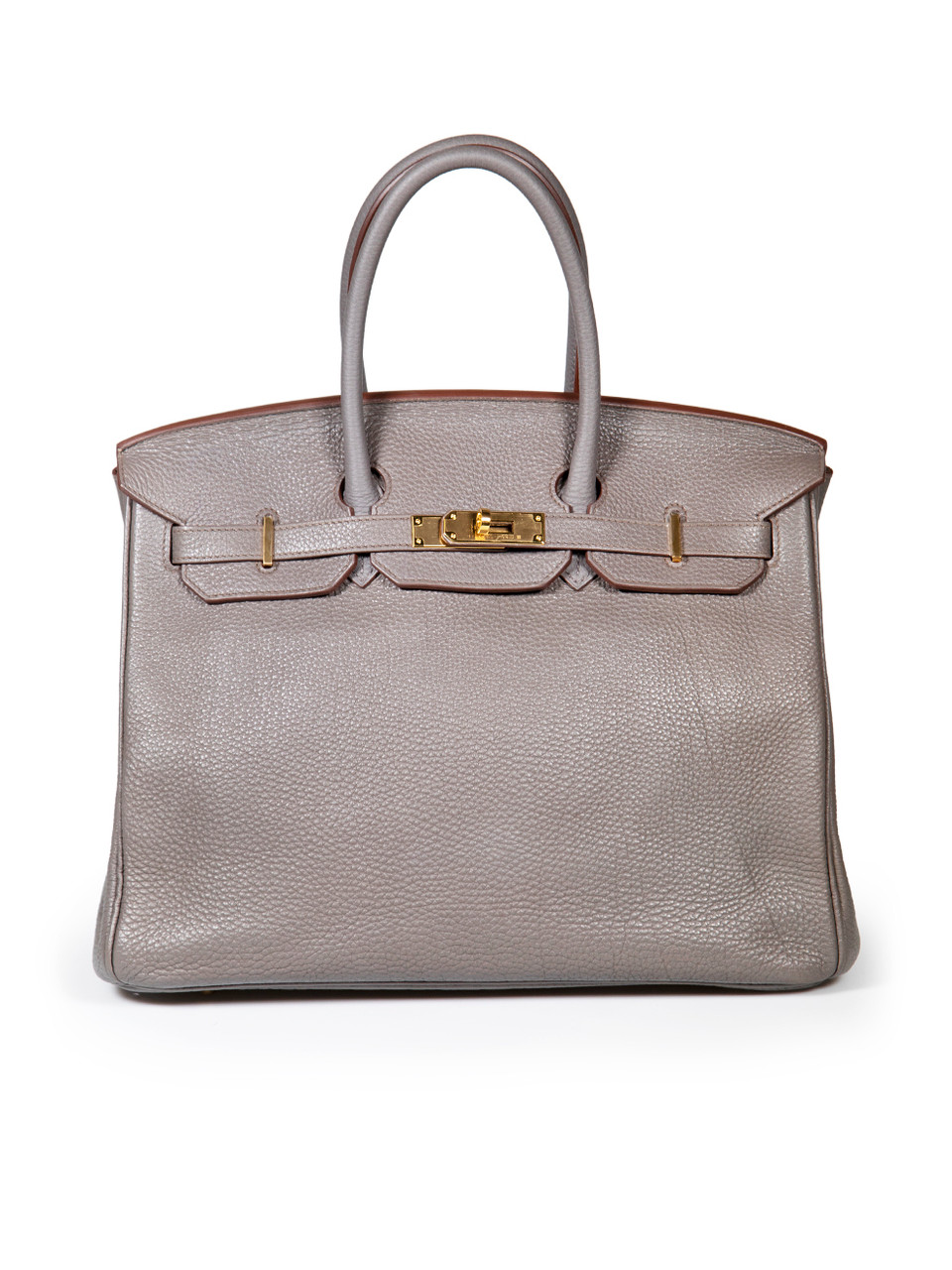Herm�s 2012 Grey Leather Birkin 35 Etain Togo GHW P Stamp
