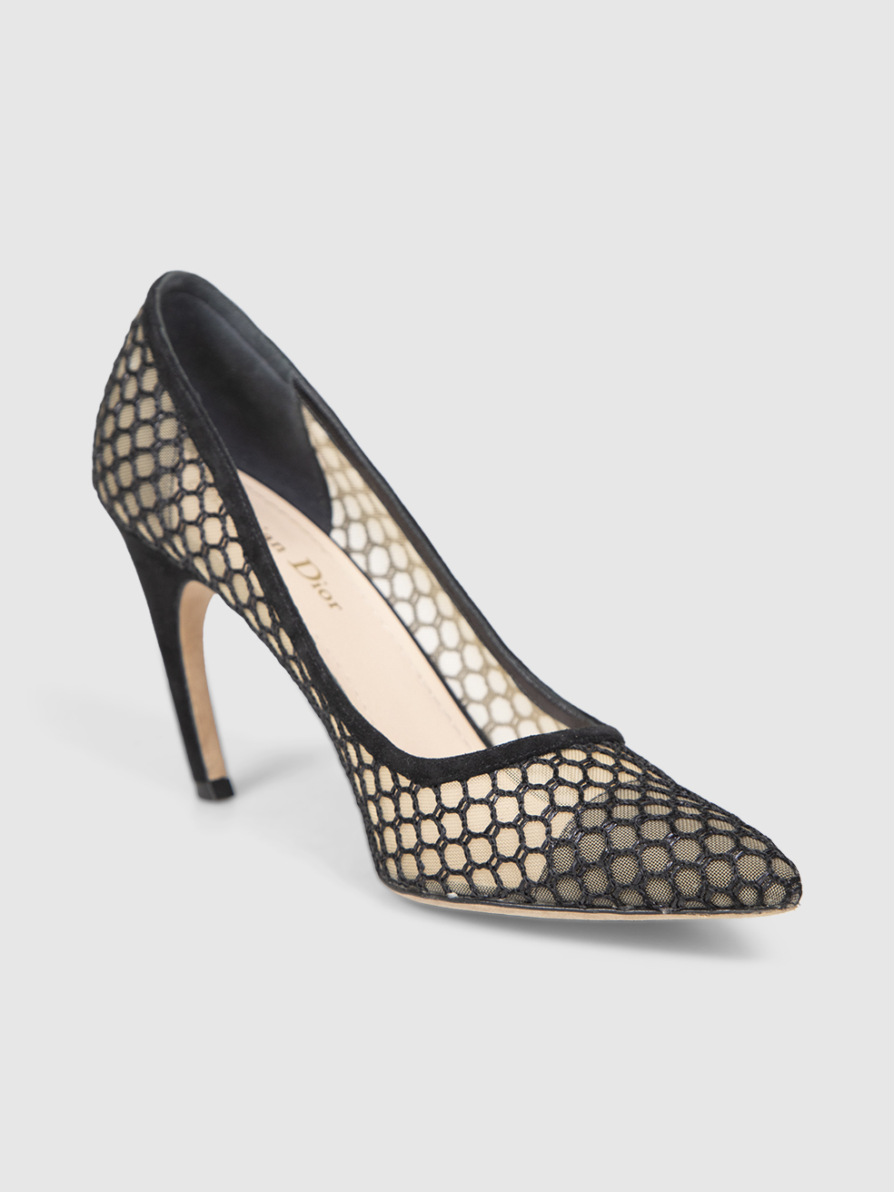 Dior Black Sheer Mesh Pumps