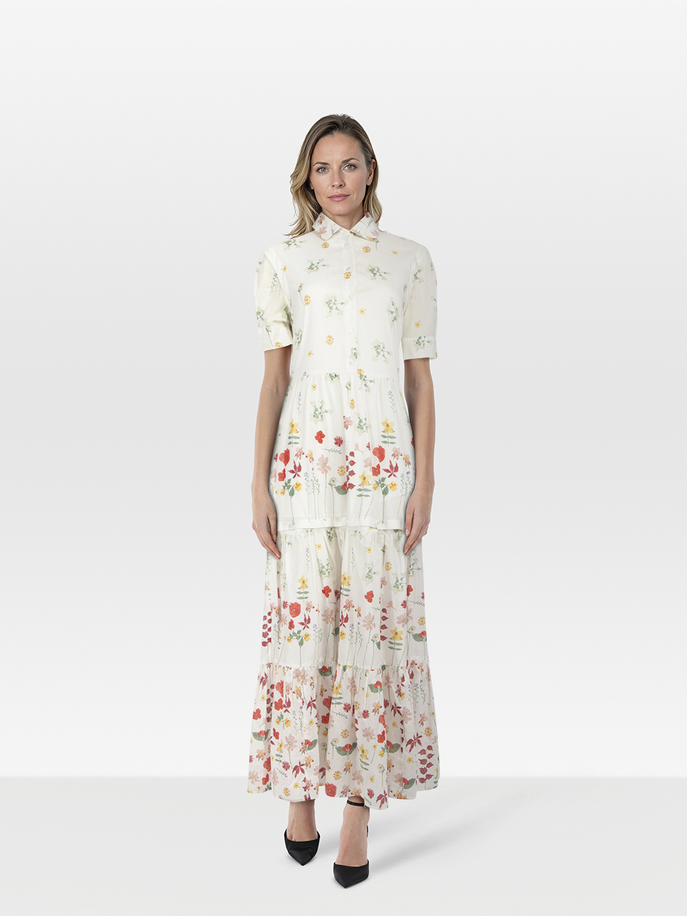 Max Mara Pre-Owned Weekend Max Mara Floral Tiered Maxi Dress