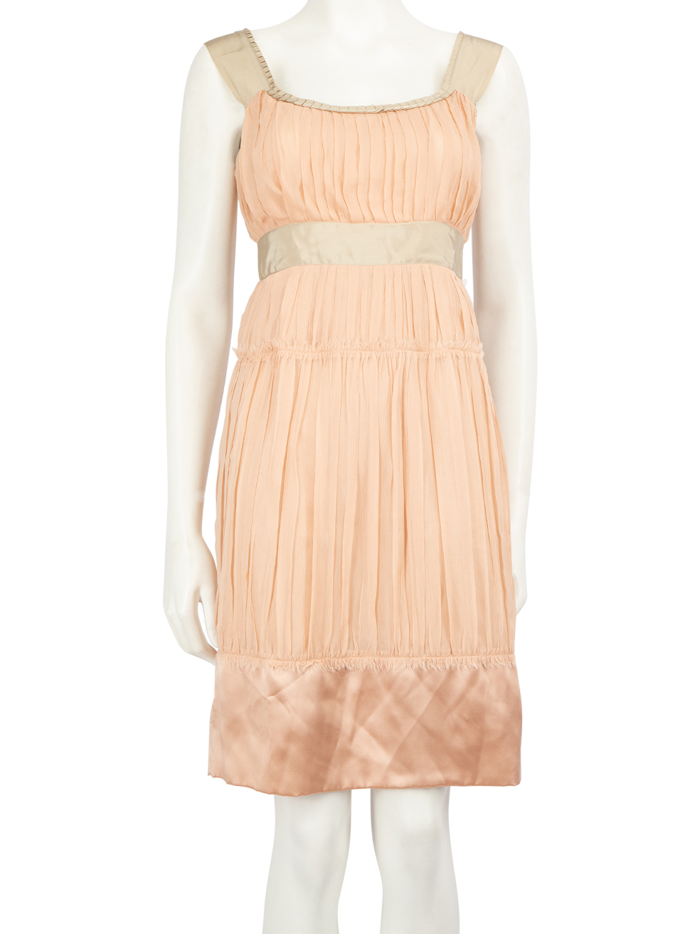 Philosophy Pre-Owned Pink Pleated Accent Sleeveless Dress