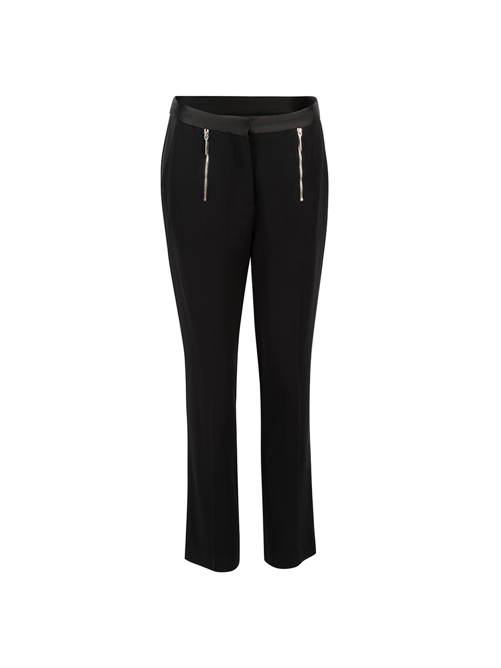 Costume National Pre-Owned Black Front Zip Detail Trousers