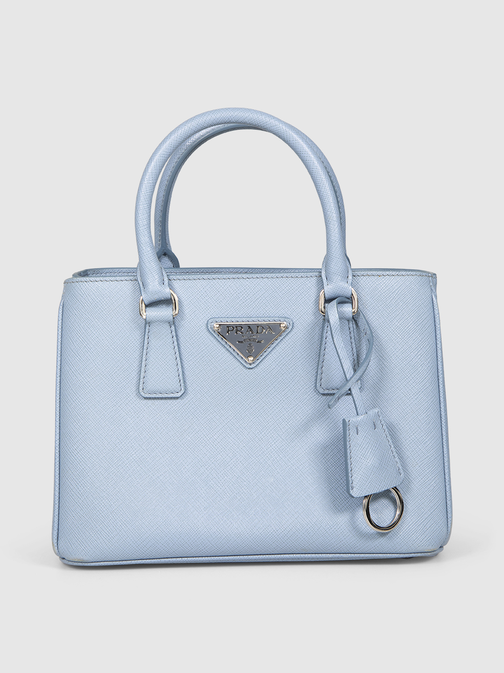 Prada Blue Saffiano Leather Galleria Mini Bag