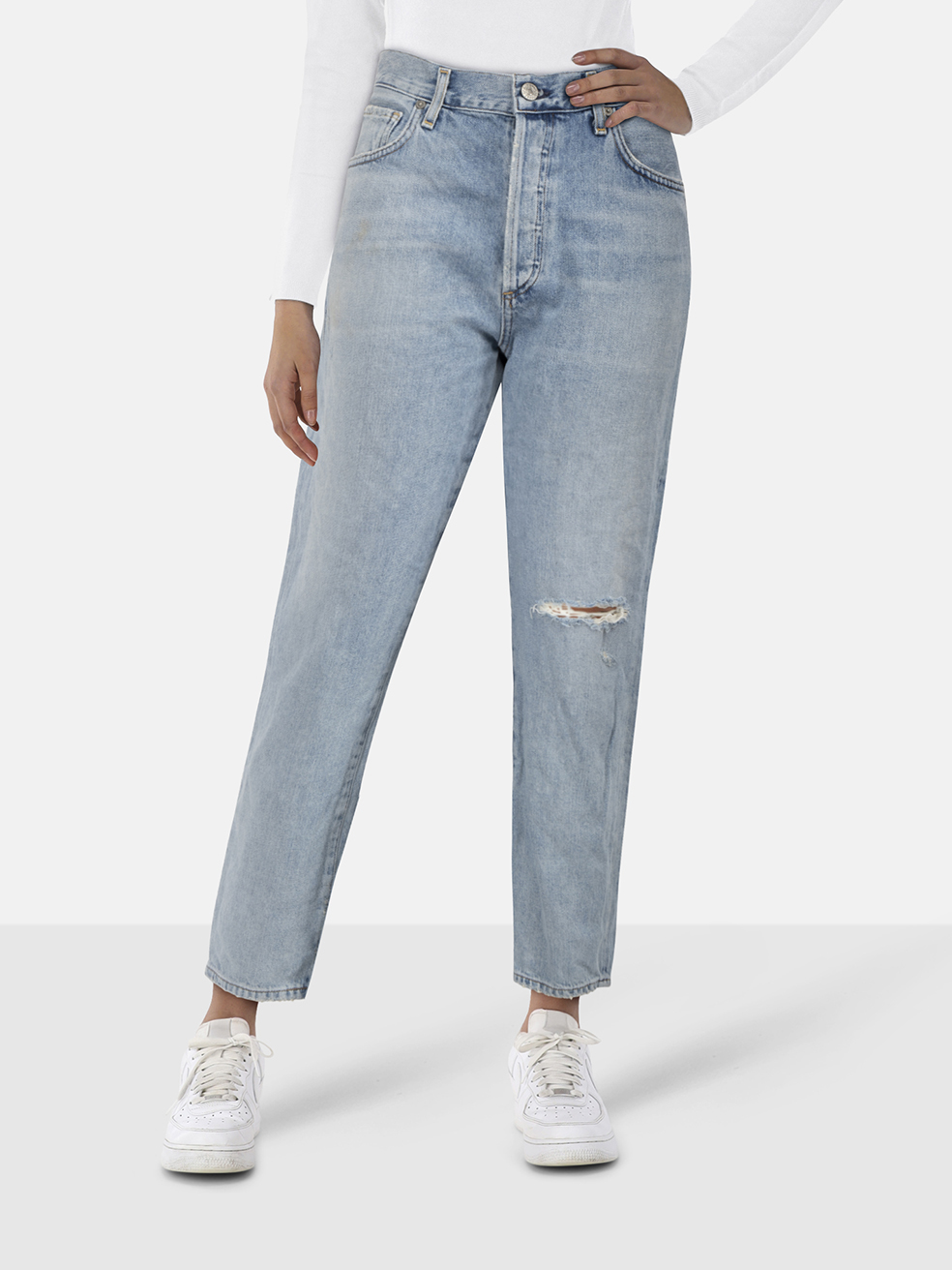 Citizens of Humanity Blue Denim Distressed Jeans